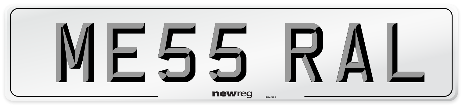 ME55 RAL Number Plate from New Reg